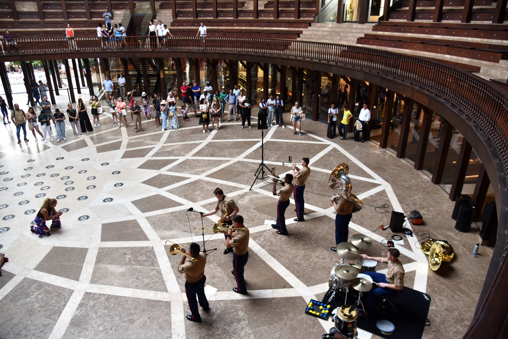 UNITAS 2023: Marine Forces Reserve Band performs with U.S. Fleet Forces Band