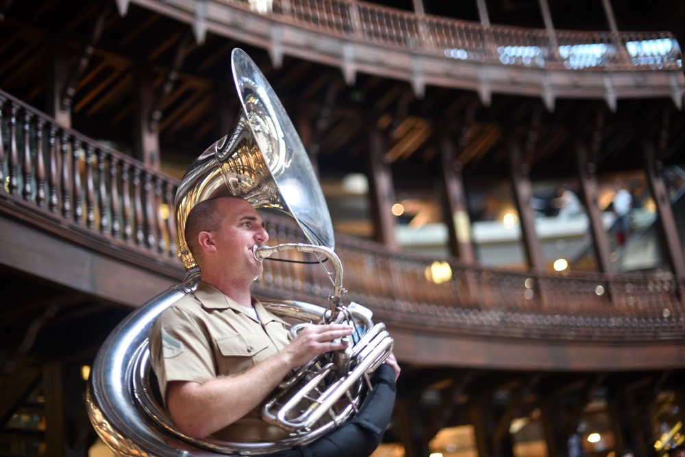 UNITAS 2023: Marine Forces Reserve Band performs with U.S. Fleet Forces Band