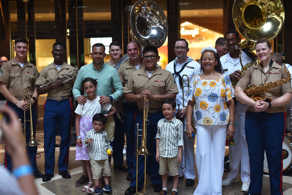 UNITAS 2023: Marine Forces Reserve Band performs with U.S. Fleet Forces Band