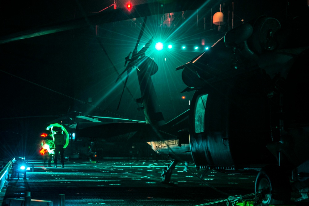 USS Lewis B. Puller Helo Night Operations