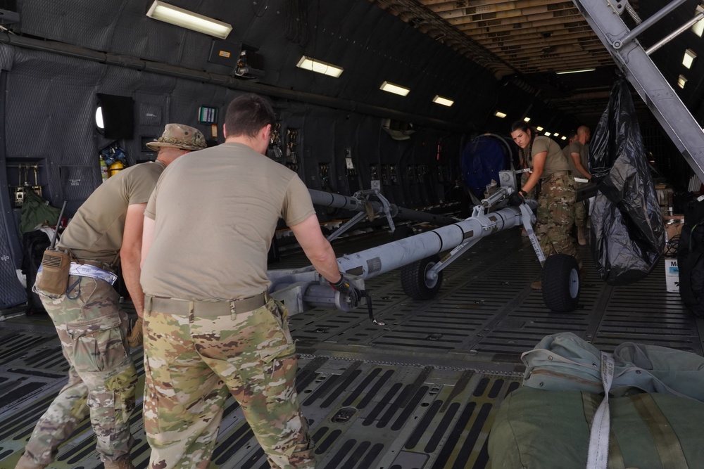 PSAB Air Terminal Operations Center receives cargo from C5 &quot;Super Galaxy&quot;