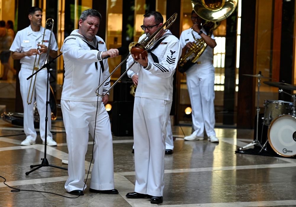 Navy Band Plays in Cartagena, Colombia