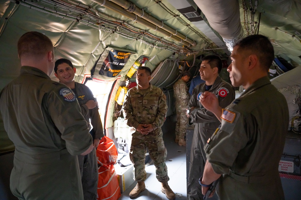 Peruvian Aviators Tour a KC-135 Stratotanker