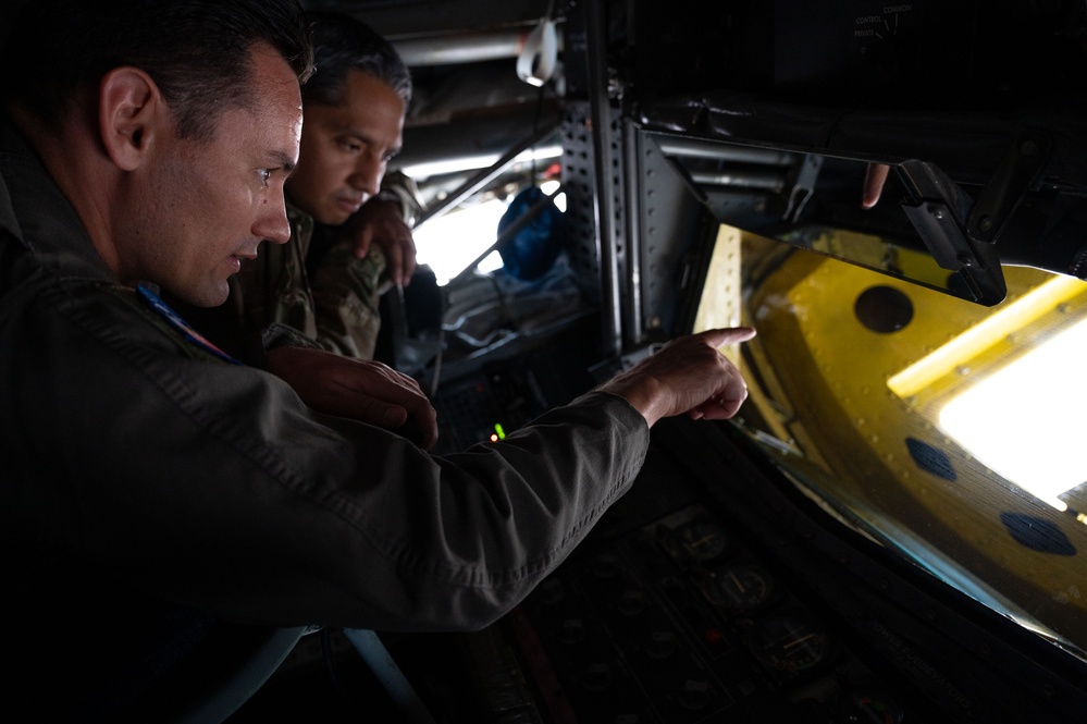 Peruvian Aviators Tour a KC-135 Stratotanker