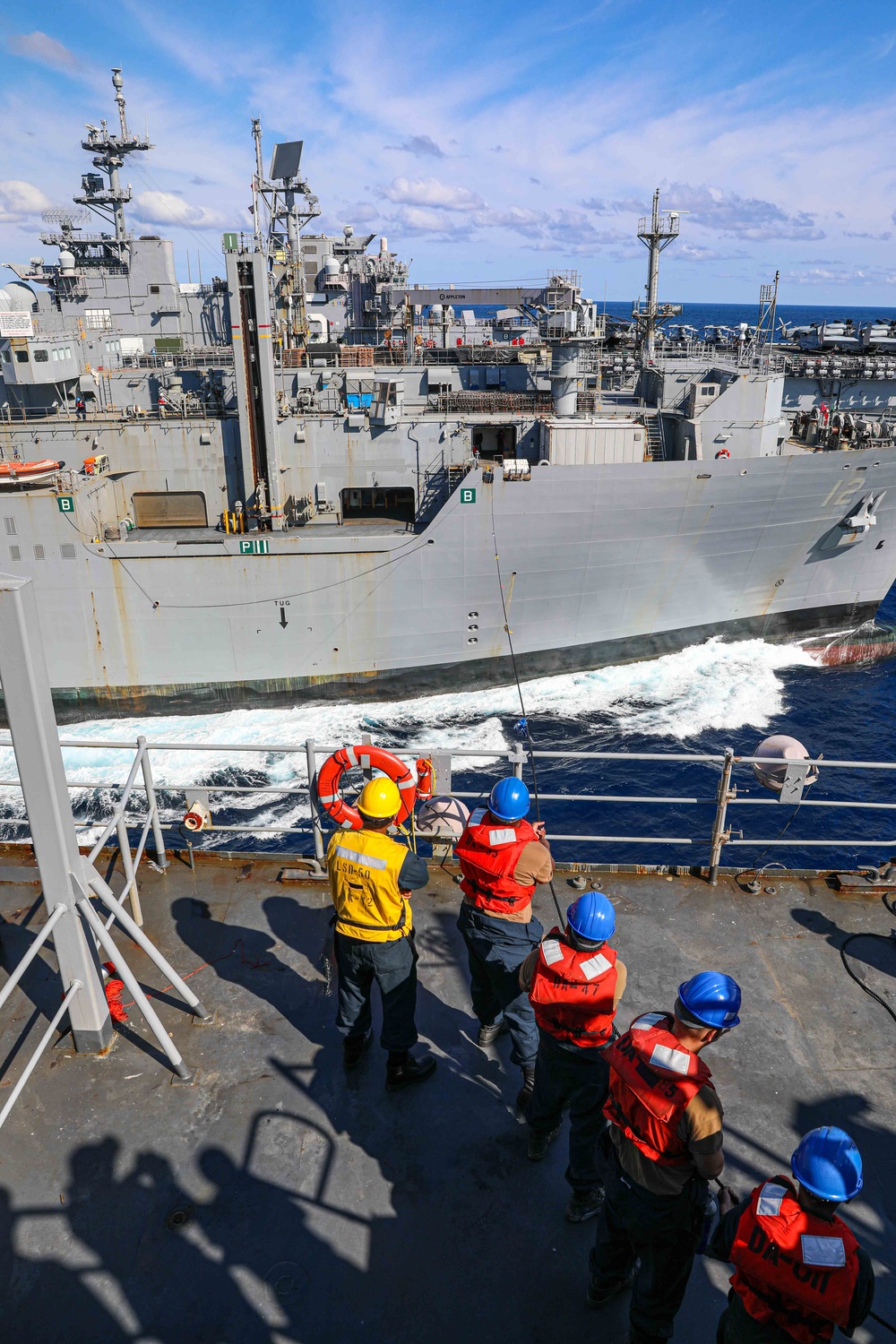 USS Carter Hall Conducts a Replenishment-at-Sea\