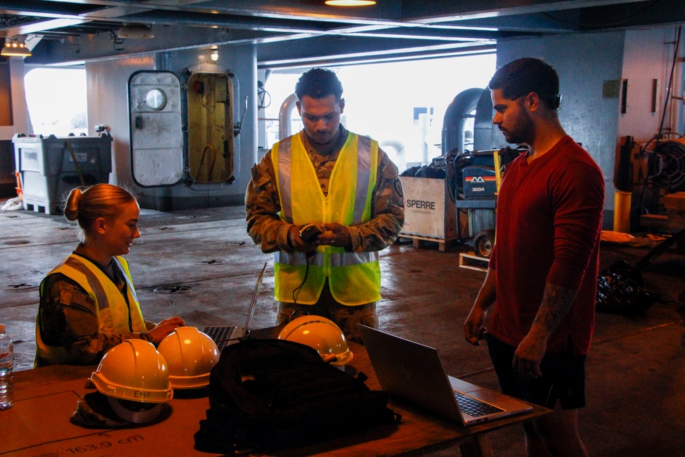 Reception into Theater Aboard USNS Fisher in Darwin, Australia