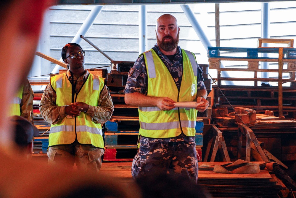 Reception into Theater Aboard USNS Fisher in Darwin, Australia