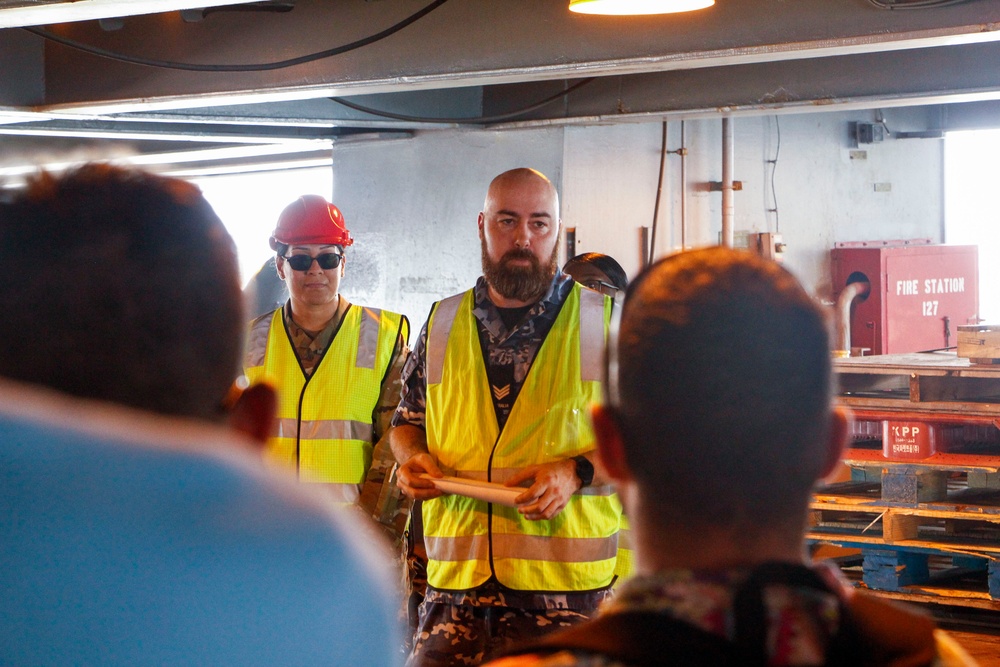 Reception into Theater Aboard USNS Fisher in Darwin, Australia