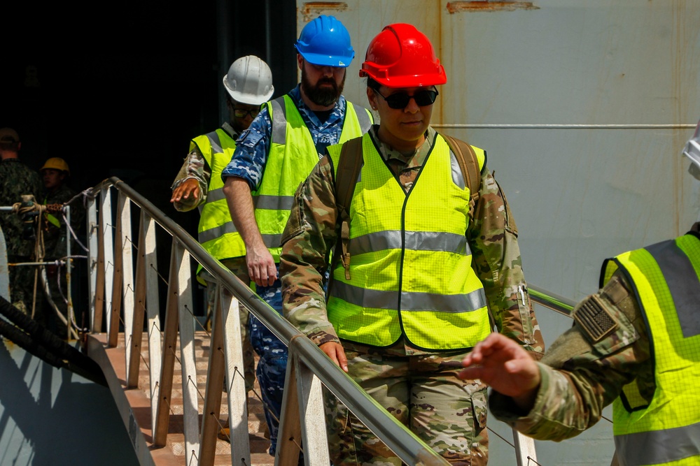 Reception into Theater Aboard USNS Fisher in Darwin, Australia