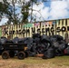 Piles of Typhoon Debris bagged for disposal during a multi-national community outreach project on Guam