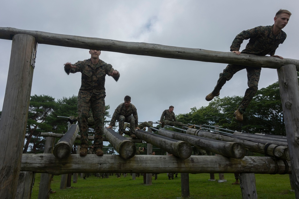 U.S. Marines and JGSDF soldiers conduct a NCO Symposium