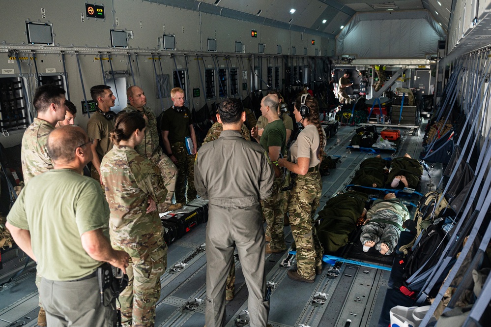 United Kingdom and U.S. Air Forces conduct aeromedical flight training during Mobility Guardian 23