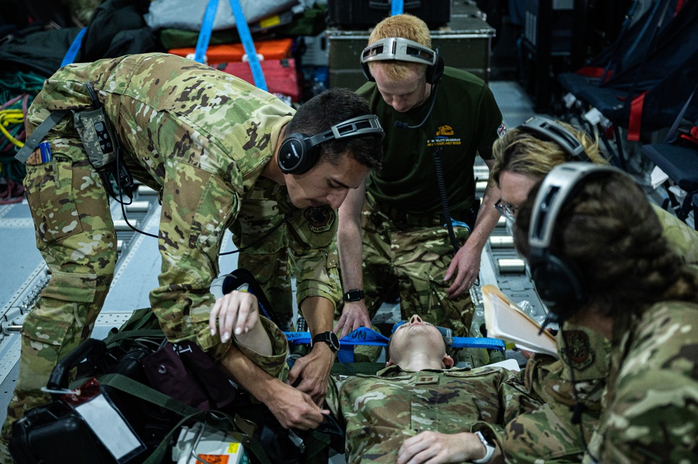 United Kingdom and U.S. Air Forces conduct aeromedical flight training during Mobility Guardian 23