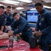 Sailors practice CPR techniques aboard the Arleigh Burke-class guided-missile destroyer USS Ralph Johnson (DDG 114).