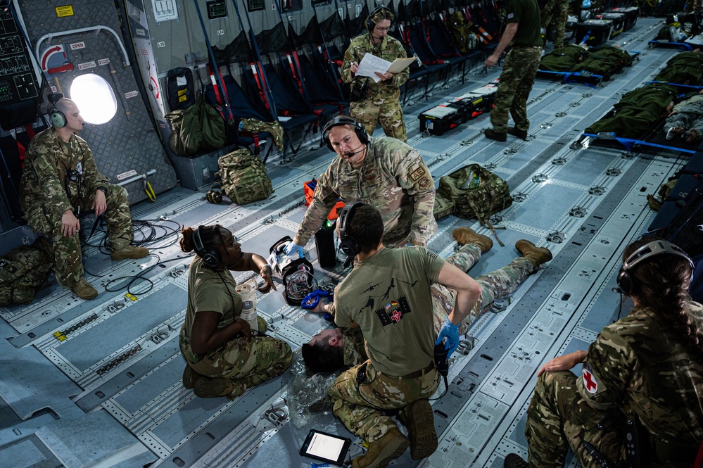 United Kingdom and U.S. Air Forces conduct aeromedical flight training during Mobility Guardian 23