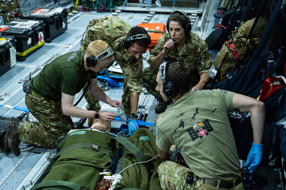 United Kingdom and U.S. Air Forces conduct aeromedical flight training during Mobility Guardian 23