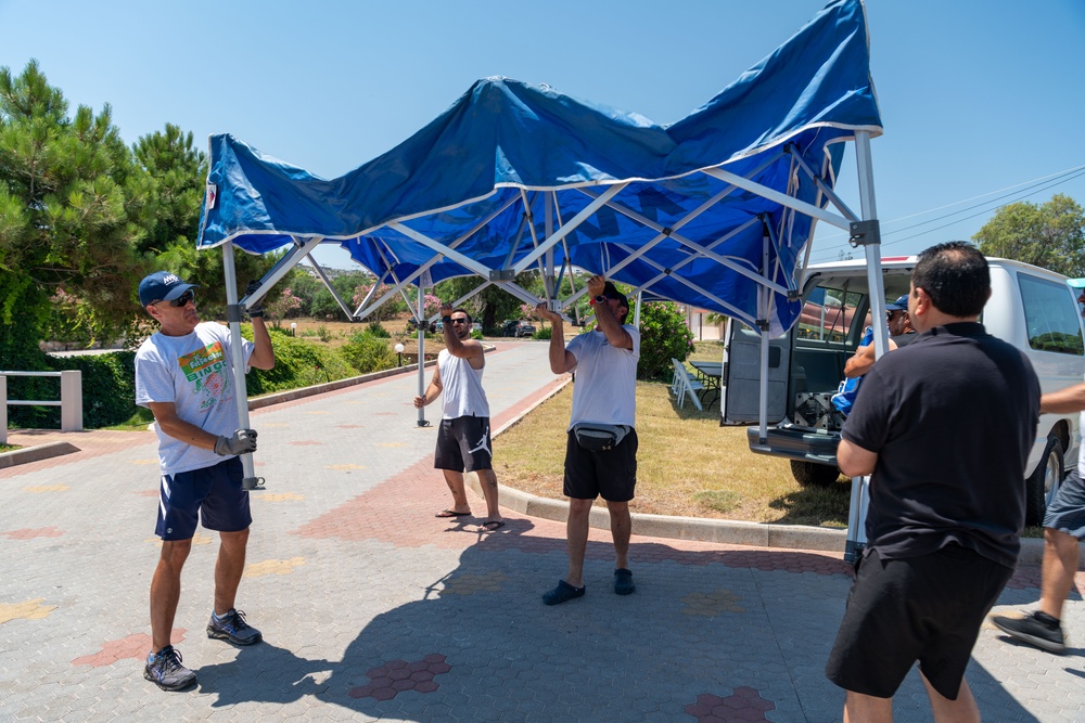 NSA Souda Bay MWR Sets Up for an Independence Day Celebration