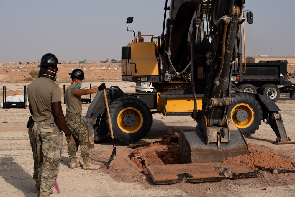 378th ECES holds Rapid Airfield Damage Recovery exercise