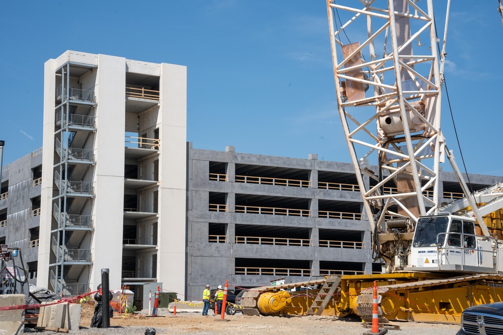 Construction continues on the site of the Louisville VA Medical Center July 12