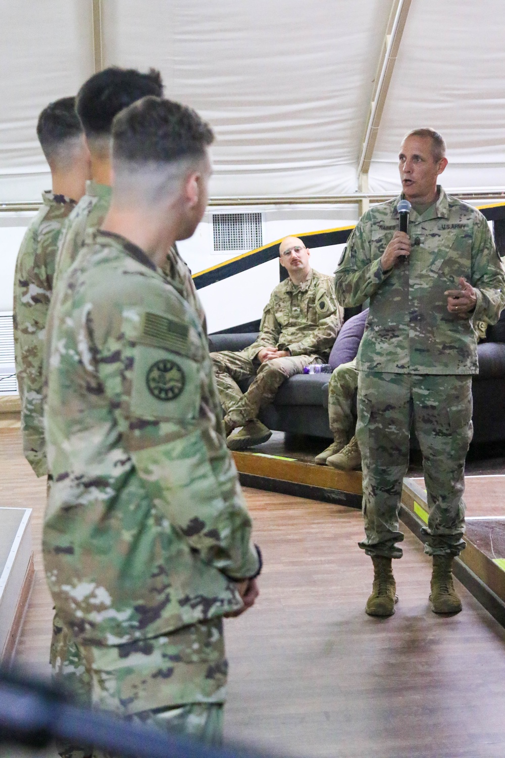 National Guard Bureau Senior Enlisted Advisor Visits Soldiers at Camp Buehring, Kuwait