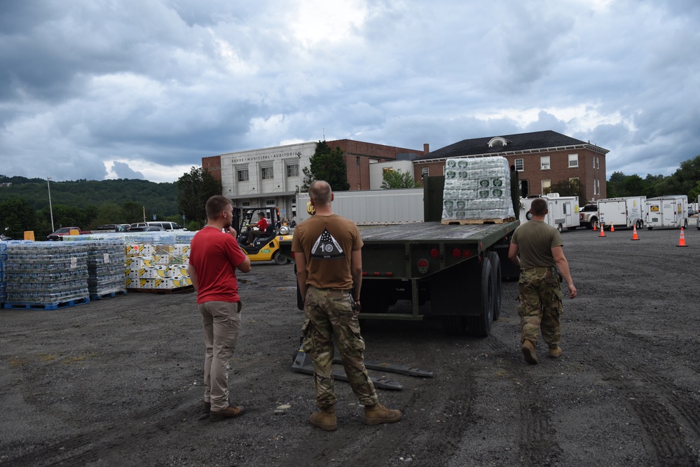 Vermont National Guard Delivers Water After Flooding