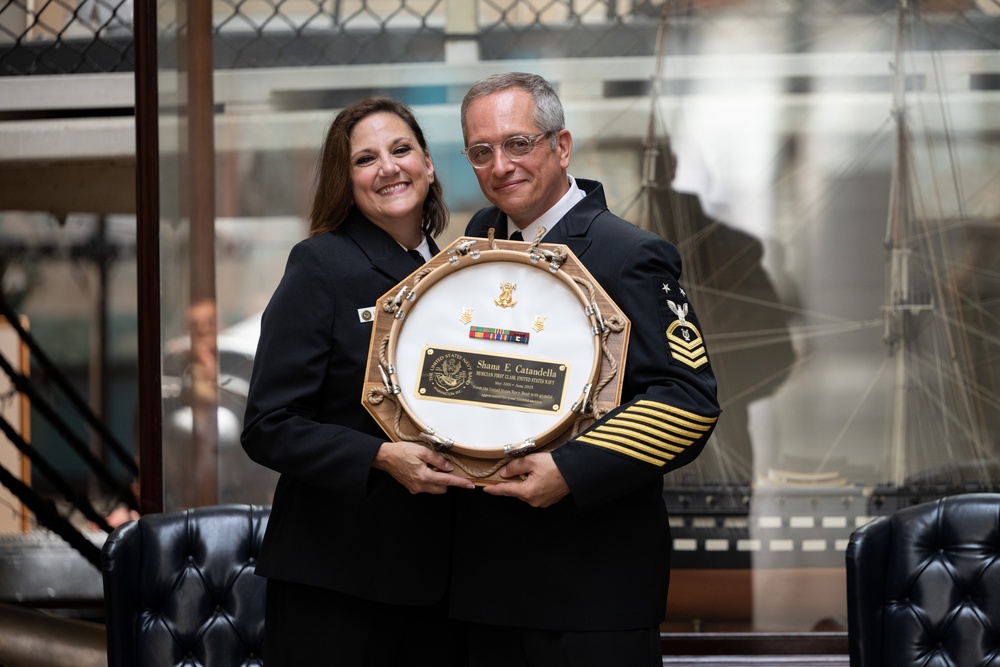 Musician 1st Class Shana Catandella retires after 22 years of service in the U.S. Navy Band