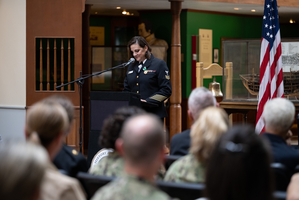 Musician 1st Class Shana Catandella retires after 22 years of service in the U.S. Navy Band