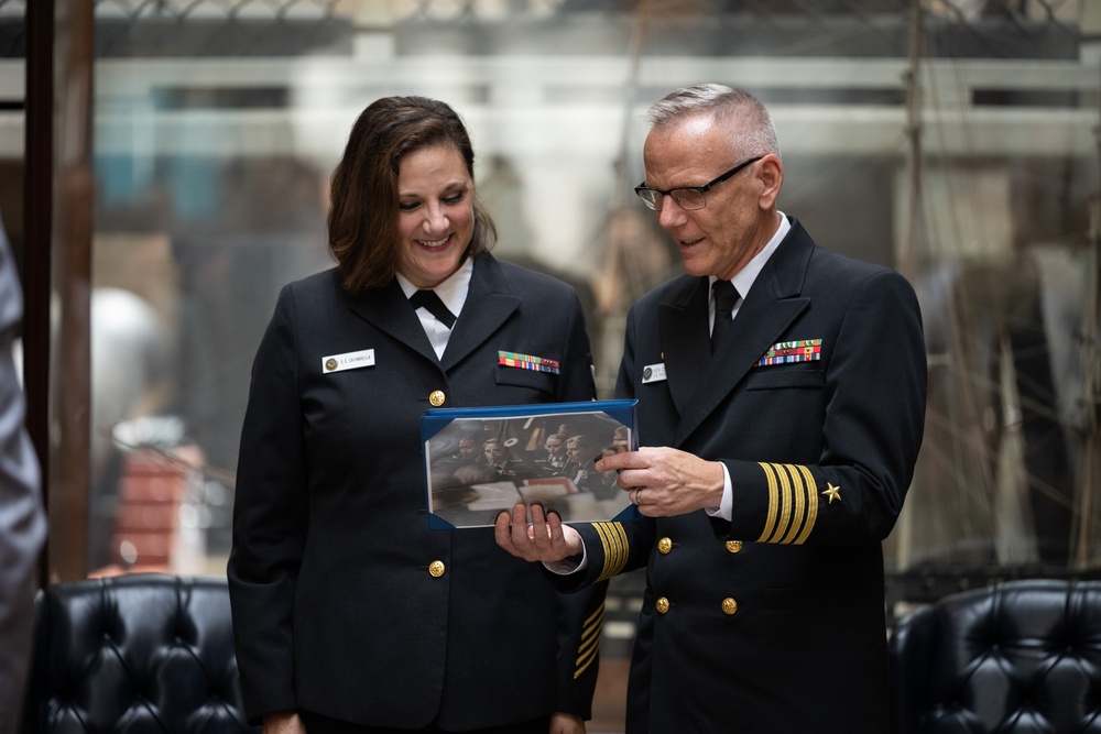 Musician 1st Class Shana Catandella retires after 22 years of service in the U.S. Navy Band