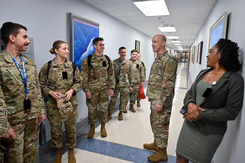 VCSAF Allvin meets summer intern cadets