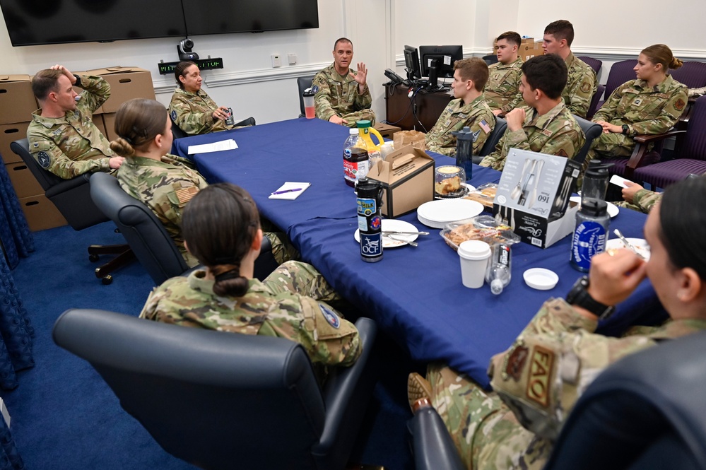 Summer intern cadets meet USSF officers