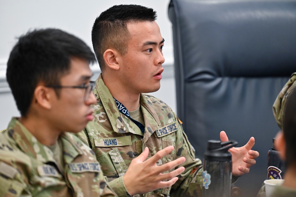 Summer intern cadets meet USSF officers