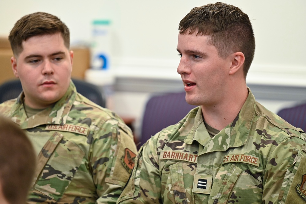 Summer intern cadets meet USSF officers