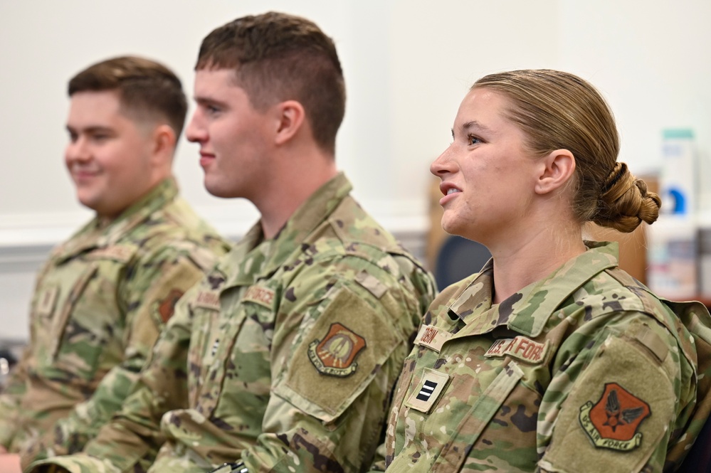 Summer intern cadets meet USSF officers