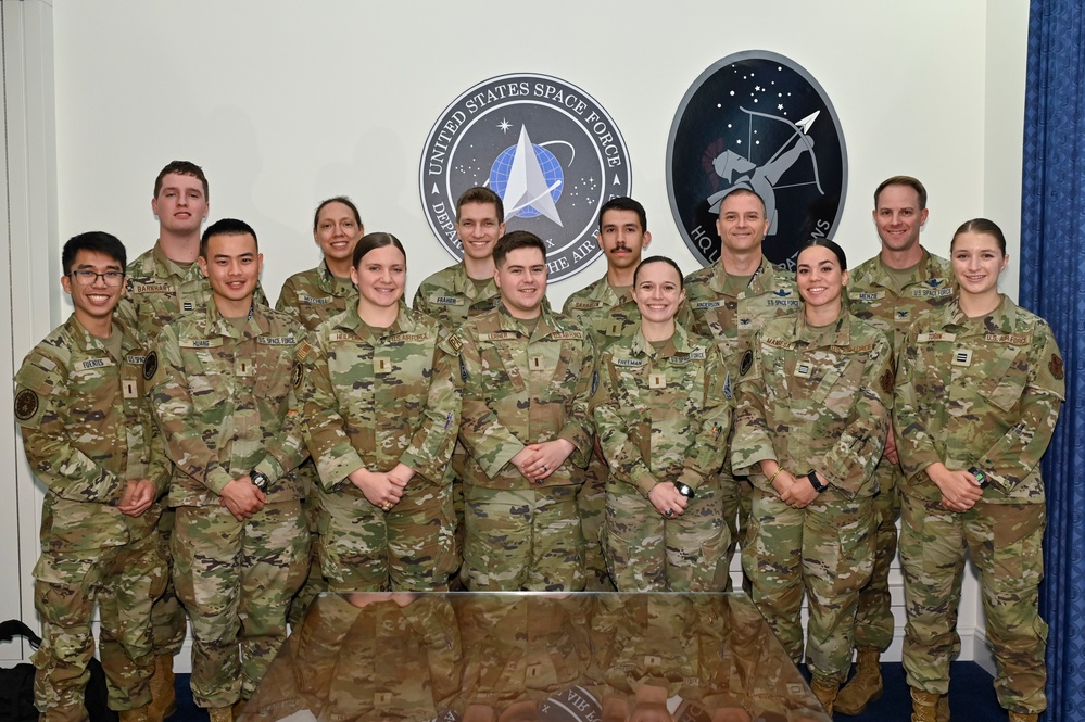 Summer intern cadets meet USSF officers