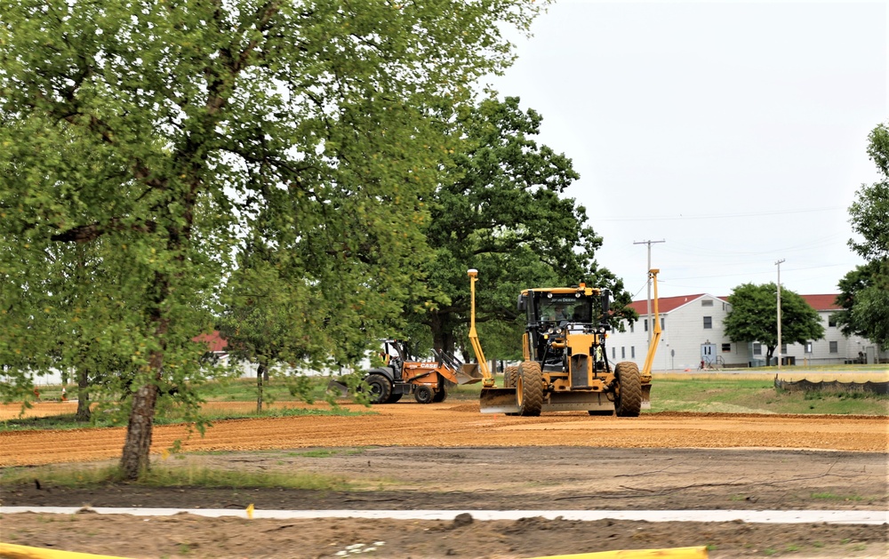 Grading project continues at Fort McCoy; preparations for paving continue