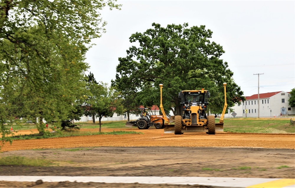 Grading project continues at Fort McCoy; preparations for paving continue