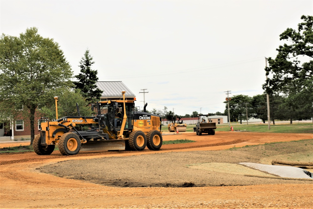 Grading project continues at Fort McCoy; preparations for paving continue