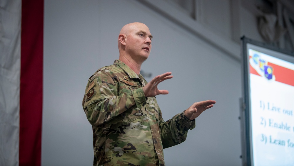 621 CRW hosts Commander's Call at Travis AFB