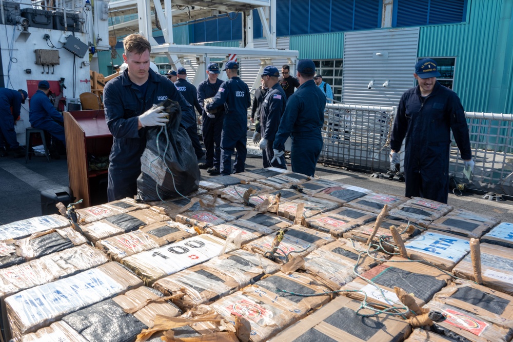 USCG Cutter Steadfast drug offload