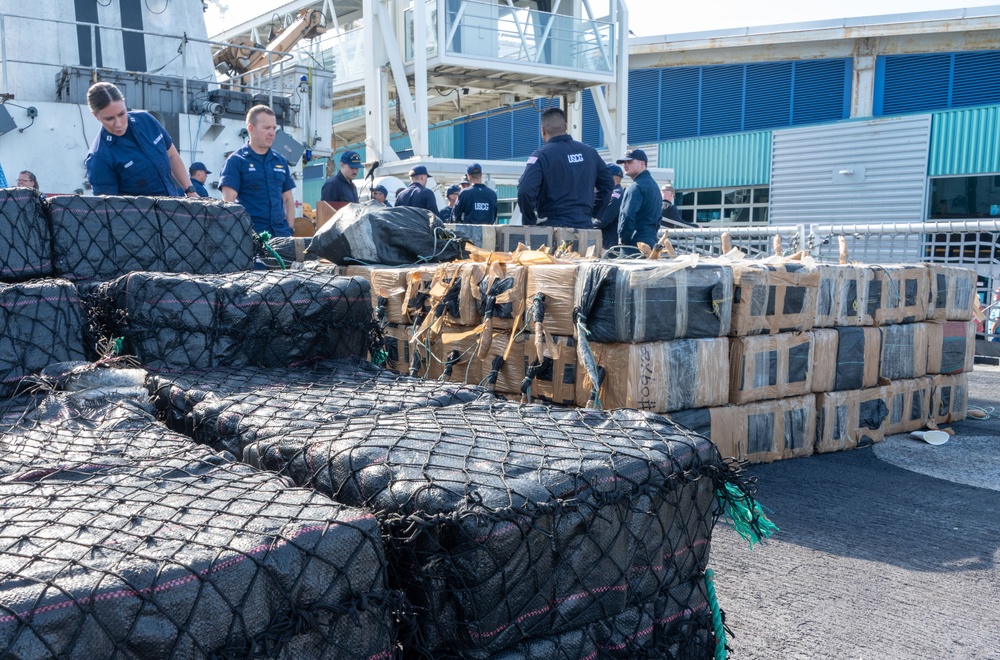 USCG Cutter Steadfast drug offload