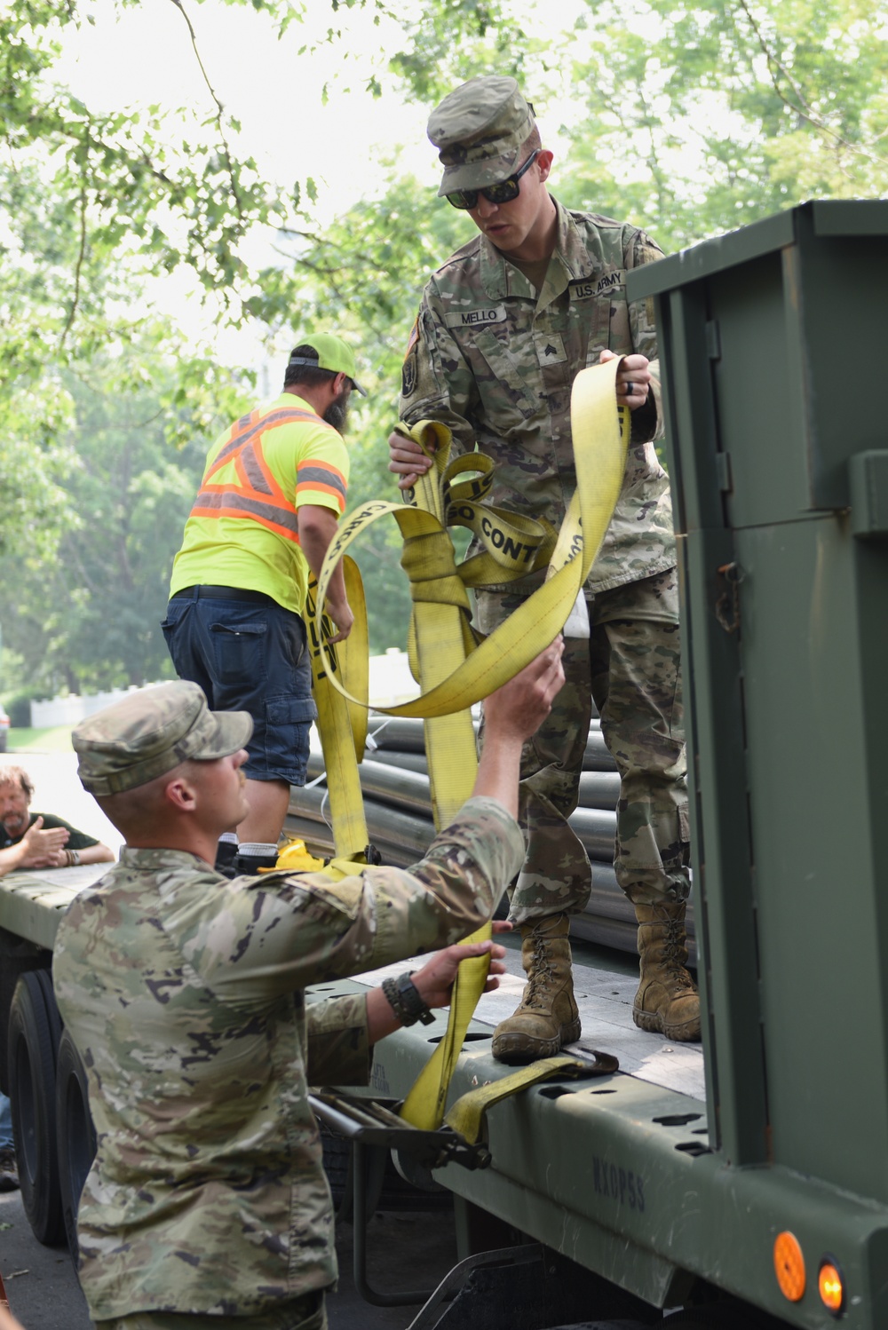 Vermont National Guard Delivers PVC Pipe for Flood Relief