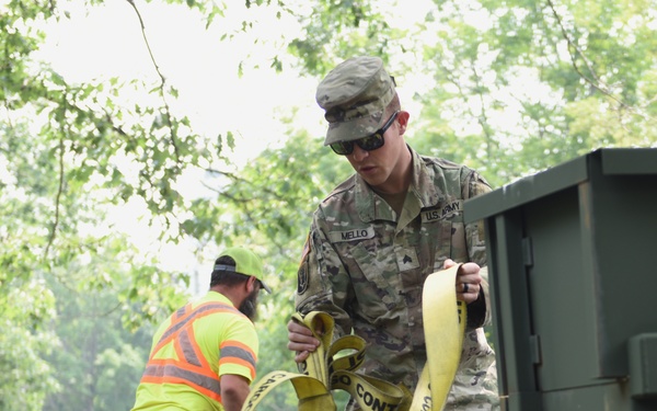 Vermont National Guard Delivers PVC Pipe for Flood Relief