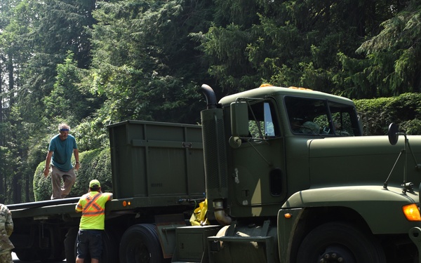 Vermont National Guard Delivers PVC Pipe for Flood Relief