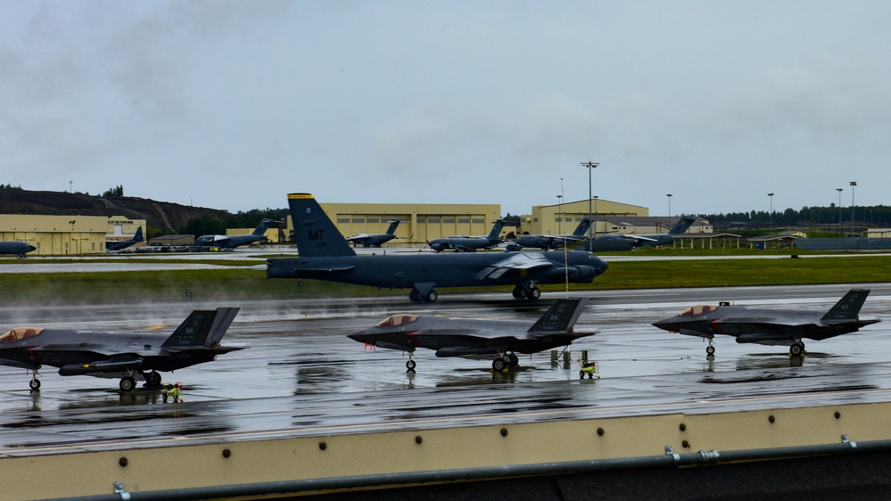 B-52s in JBER: Takeoff