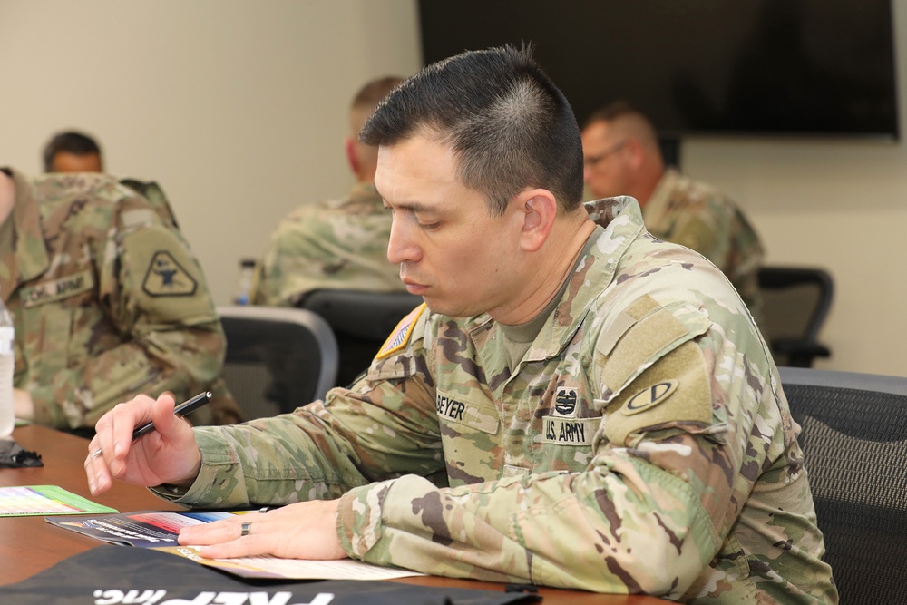 Soldiers participate in Building Strong and Ready Teams event during weekend battle assembly