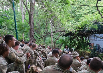U.S. and Royal Thai Army Soldiers learn jungle survival skills during HG23