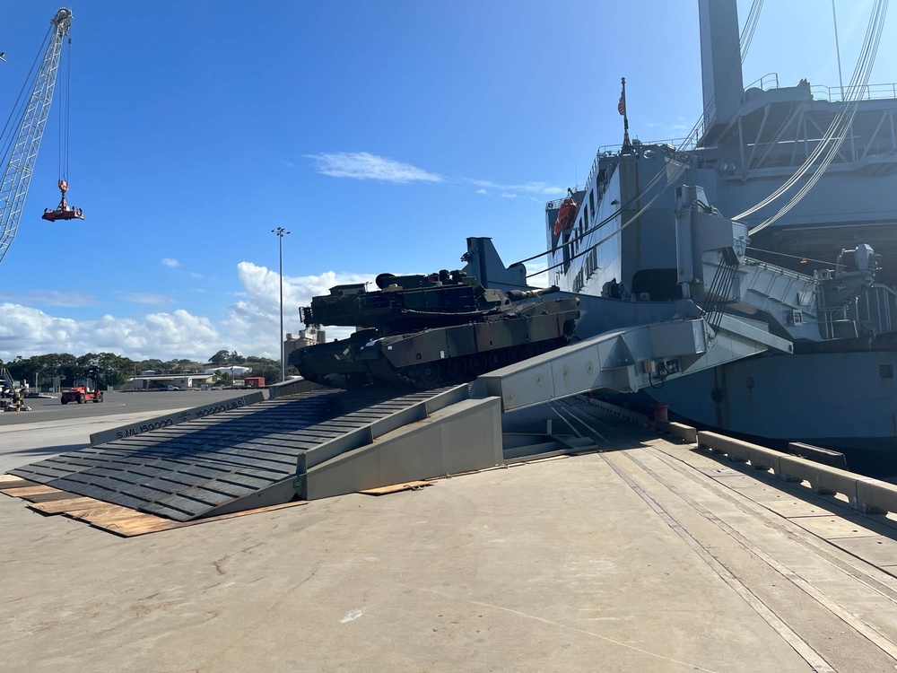 U.S. Army Equipment Arrives at Port of Gladstone, Australia