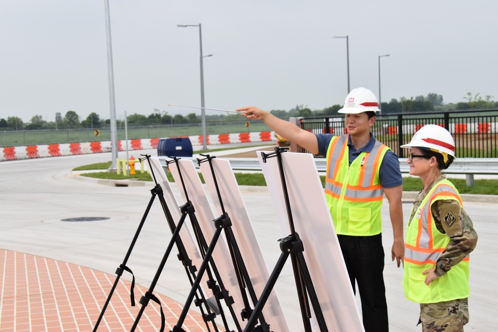 Army engineers construct traffic circle on USAG Humphreys, South Korea