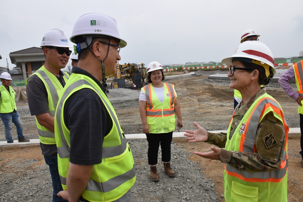 Army engineers construct traffic circle on USAG Humphreys, South Korea