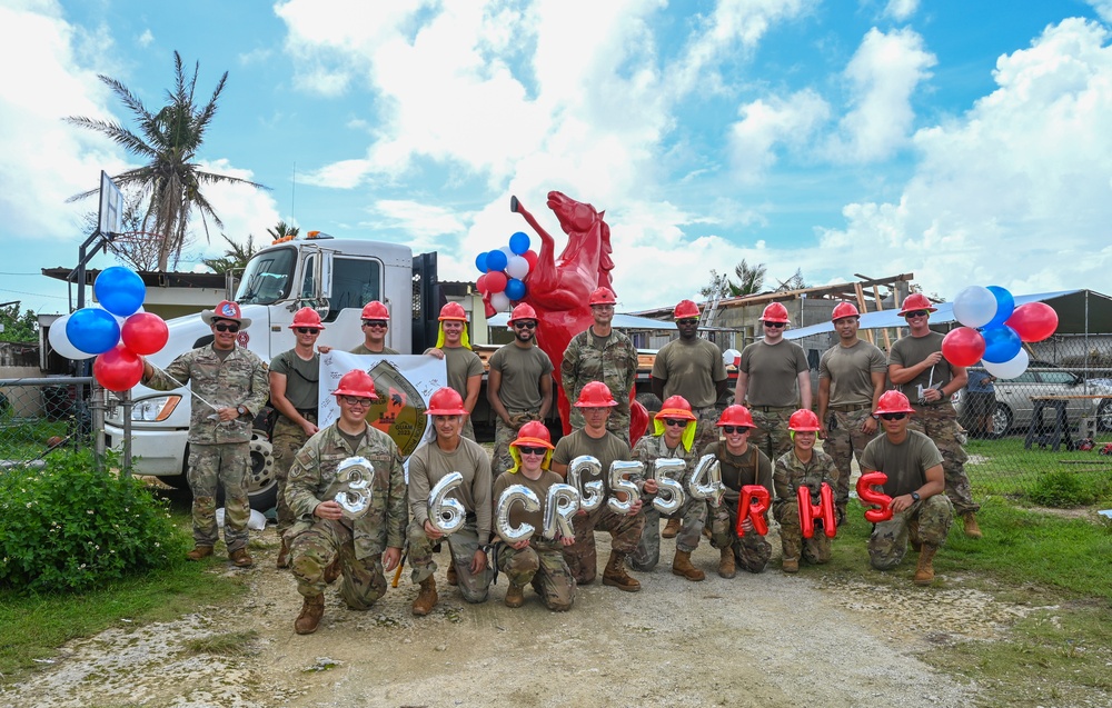 36 CRG and 554 RHS repair roofs in the Guam community